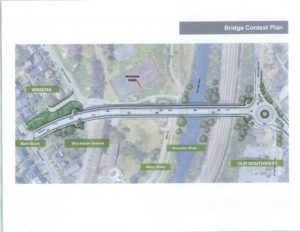 This is a picture of the new wasena bridge and its roundabout