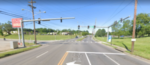 Crosswalk between Fallon Park and Walmart