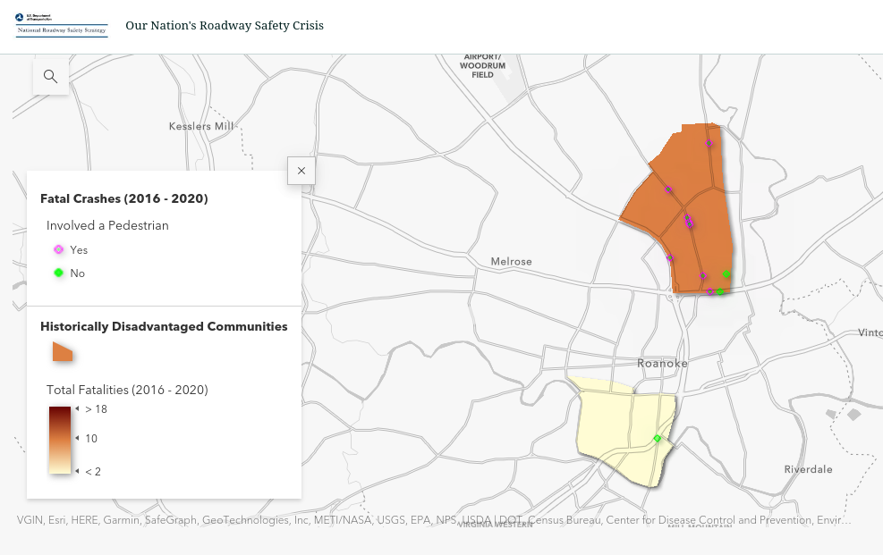 Traffic Fatalities in Historically Disadvantaged Neighborhoods in Roanoke